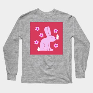 Bunny with Butterfly Long Sleeve T-Shirt